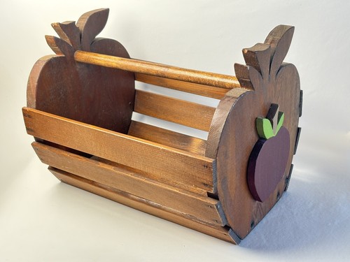 Vintage handmade wooden - handmade, basket