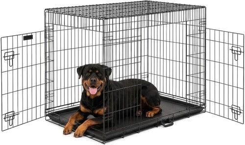 Folding dog crate - crate,, heavy-duty