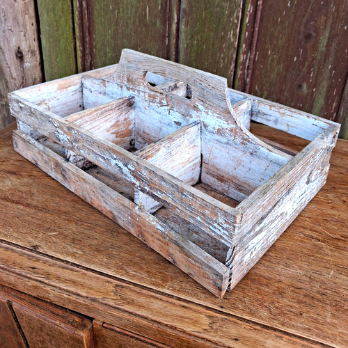 Rustic distressed wooden crate - wooden,