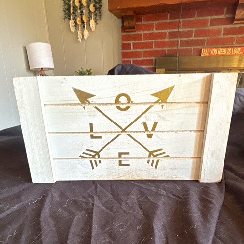White rustic wooden storage - white,