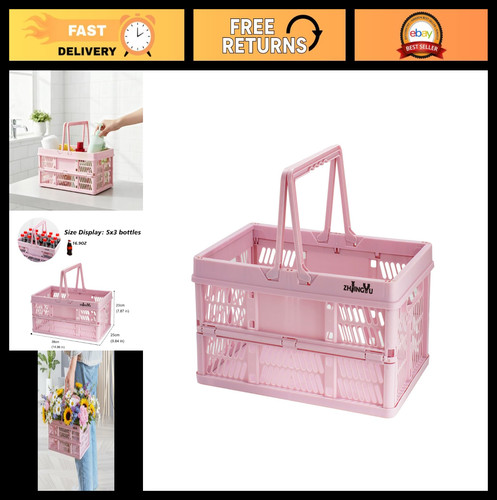 Collapsible pink storage - collapsible,