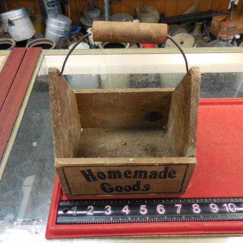 Vintage wooden carry crate - vintage,