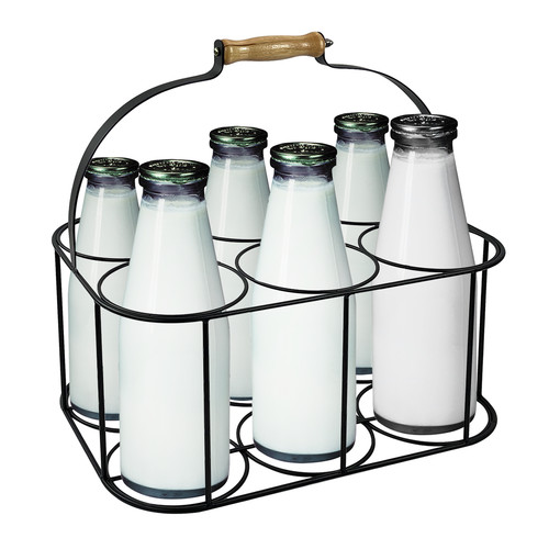 Metal milk bottle - milk,