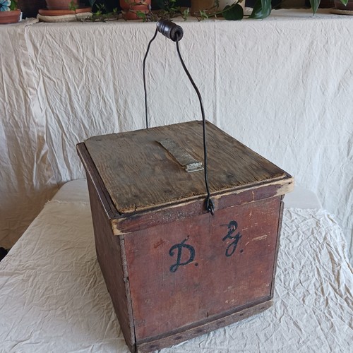 Antique wooden egg crate - wooden,