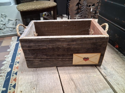 Rustic wooden storage crate - rustic,