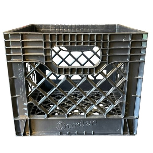 Vintage borden milk crate - vintage,